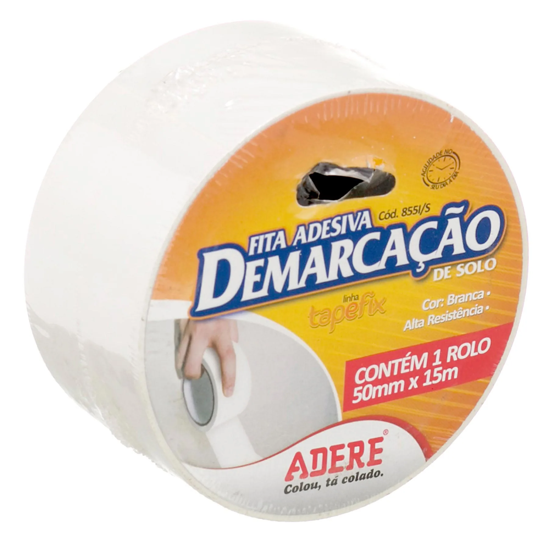 Fita Adesiva P/demarcacao Solo Adere 50mmx15m Branco