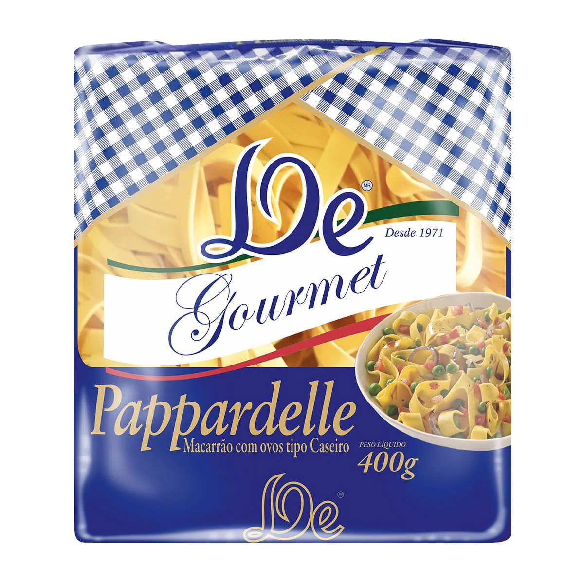 Macarrão Com Ovos Caseiro Pappardelli De Gourmet Pacote 400g