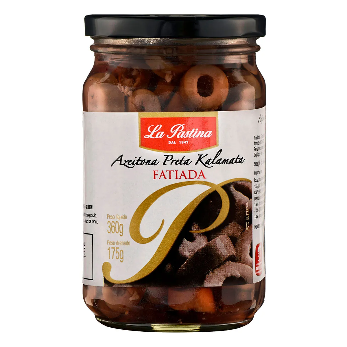 Azeitona Preta Fatiada La Pastina 360g