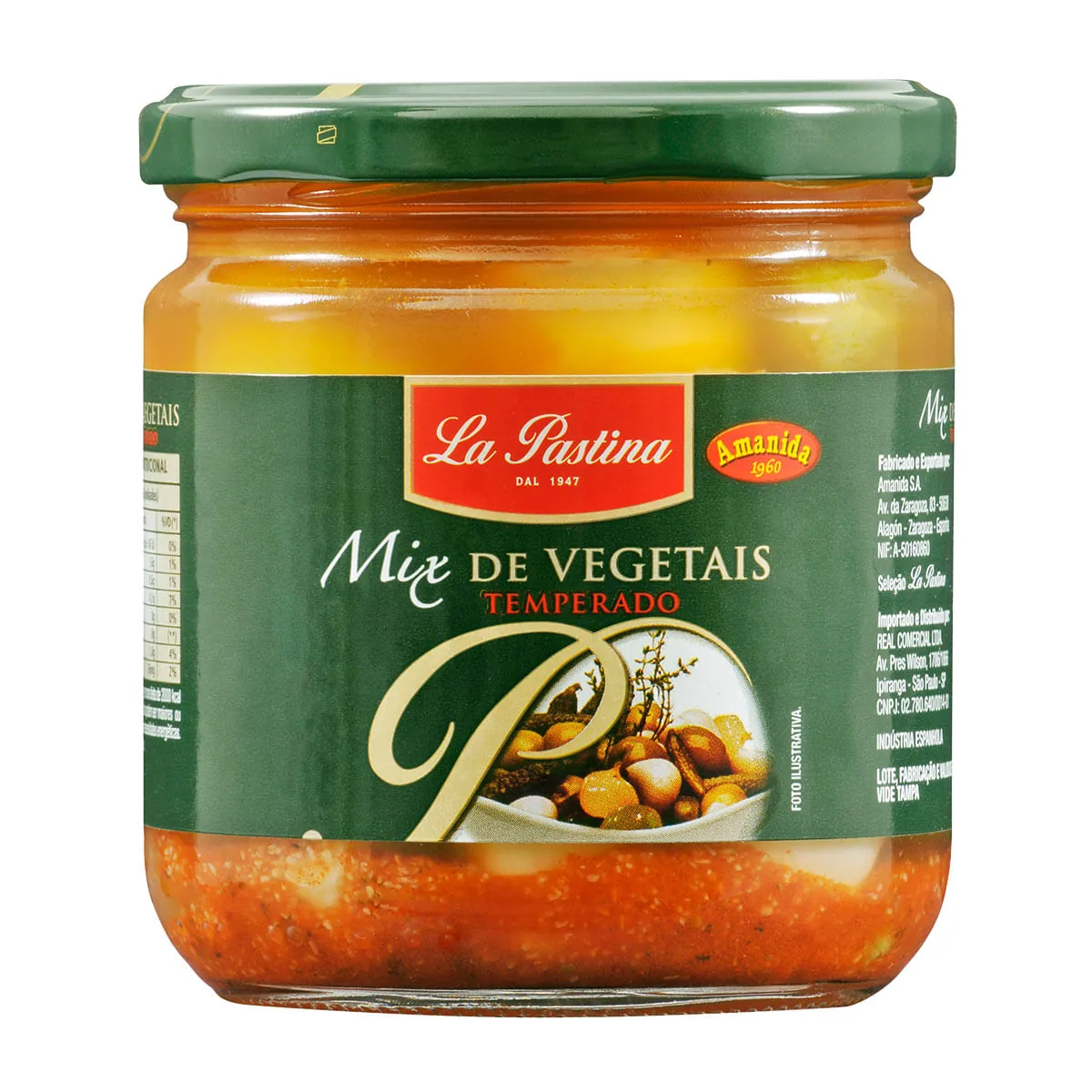 Mix De Vegetais Em Conserva Temperado La Pastina Vidro 160g