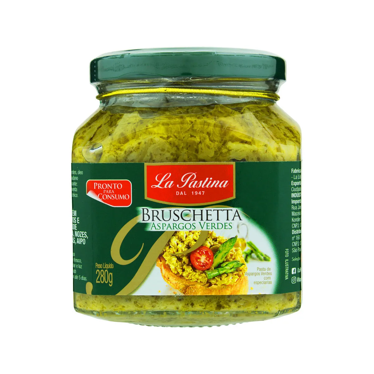 Antepasto Bruschetta Aspargo Verde La Pastina Vidro 280g