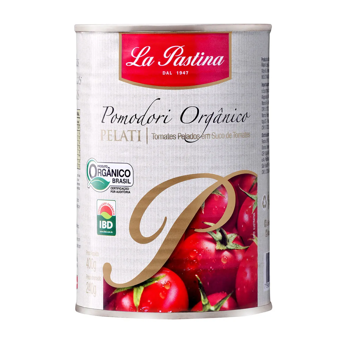 Tomates Pelados em suco de Tomate LA PASTINA 400g