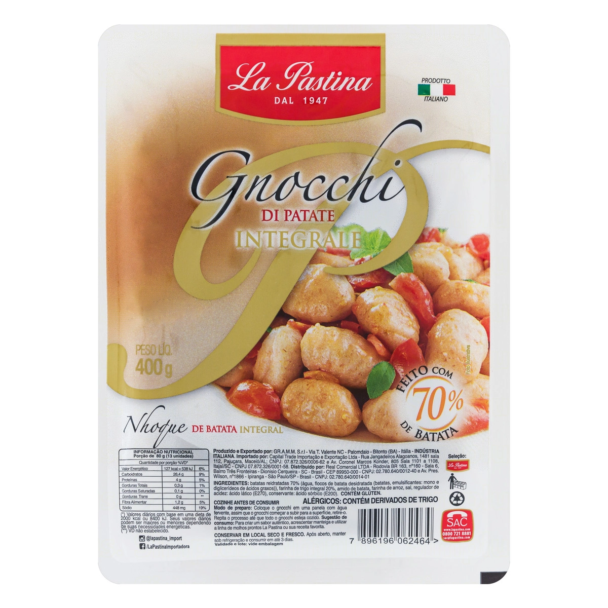 Nhoque De Batata Integral La Pastina Bandeja 400g