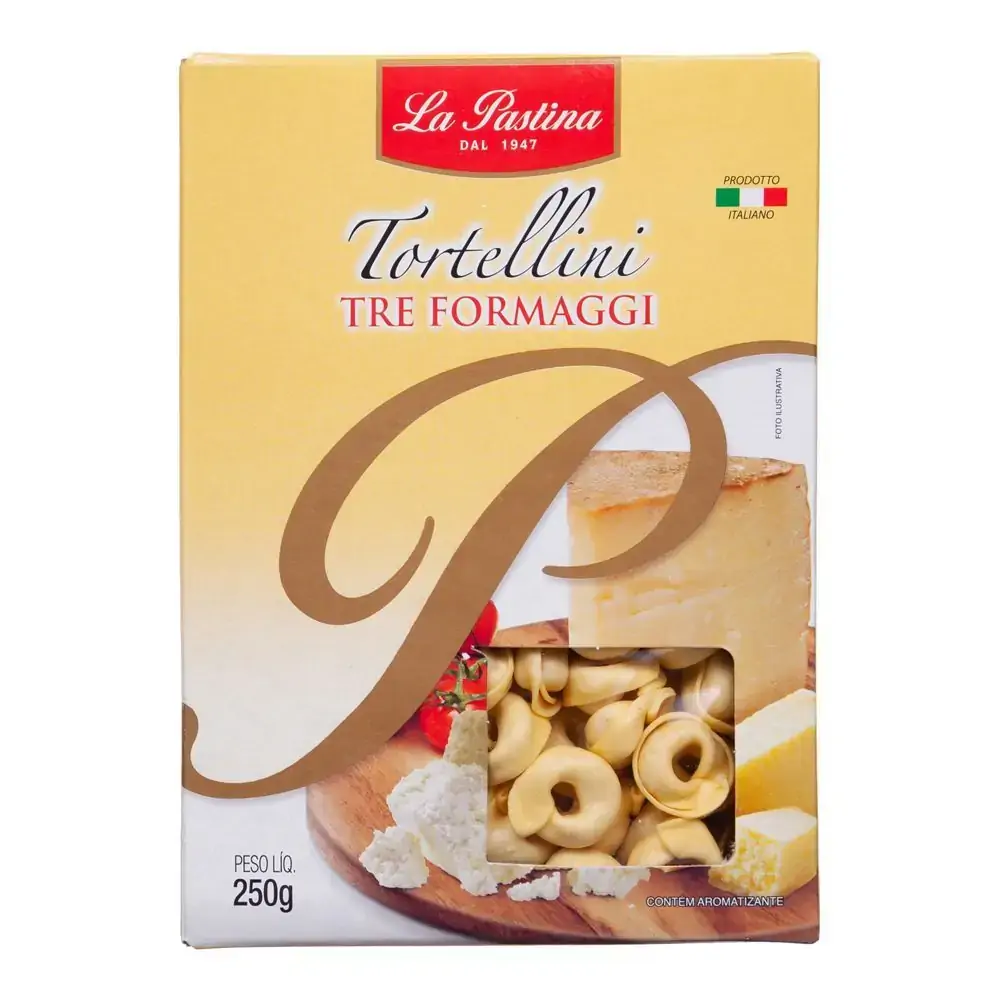 Macarrão Tortellini Recheio Três Queijos La Pastina Caixa 250g