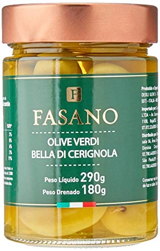 Azeitona Verde Em Conserva Fasano Vidro 180g