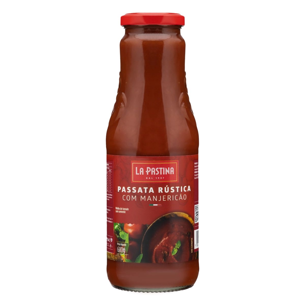 Molho De Tomate Passata Rústica Com Manjericão La Pastina Vidro 680g