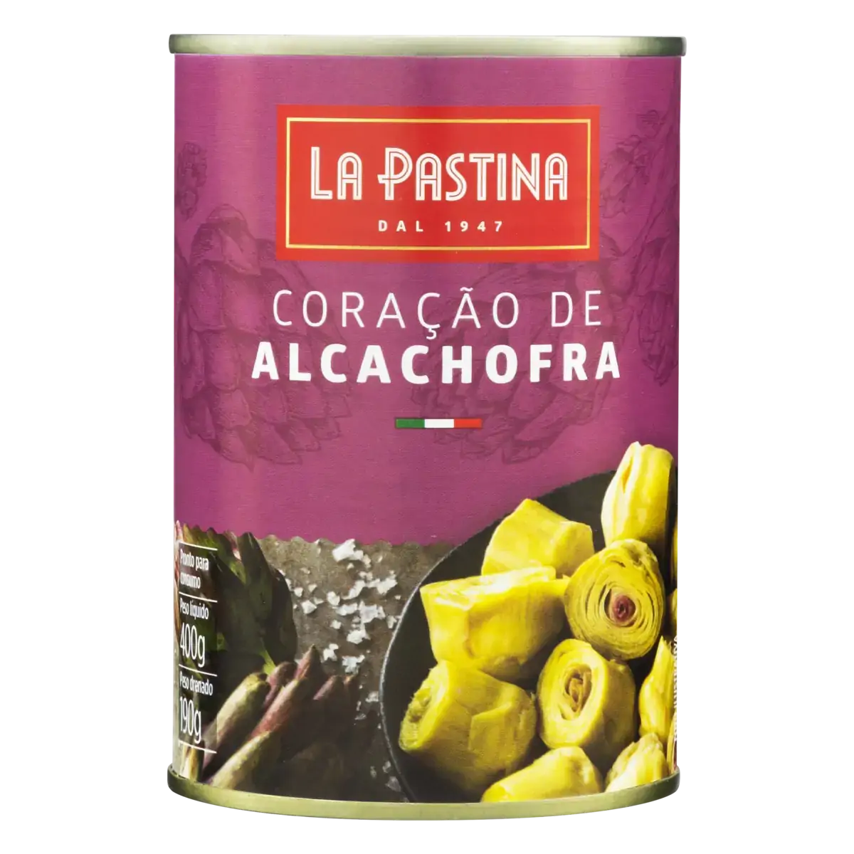 Coração De Alcachofra Em Conserva La Pastina Lata 190g