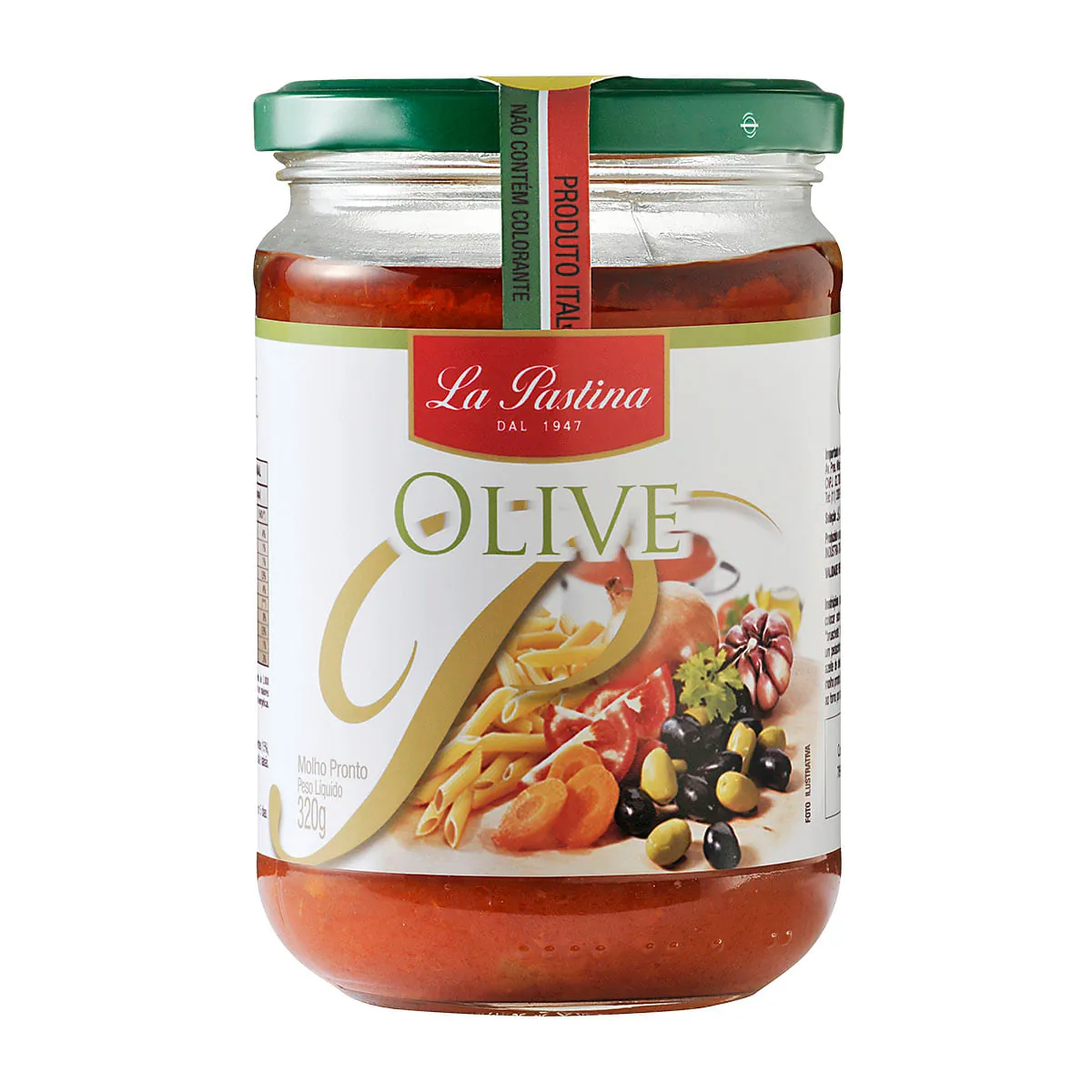 Molho De Tomate Olive La Pastina Vidro 320g
