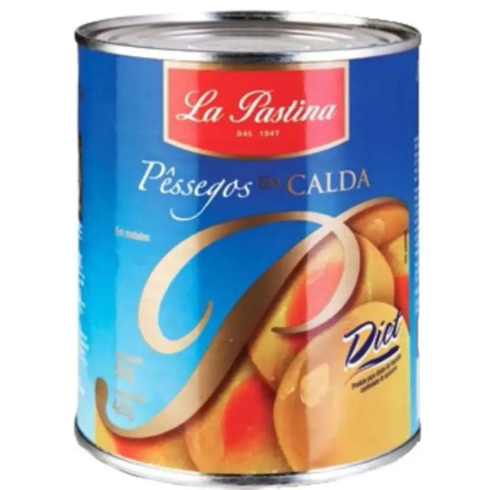 Pêssego Em Calda Metades Com Amêndoas Diet La Pastina Vidro 410g