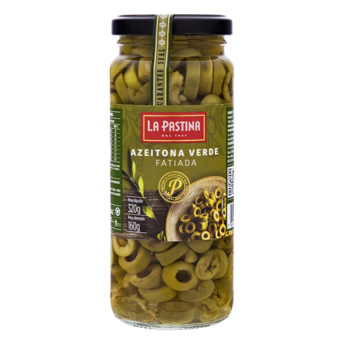 Azeitona Verde Em Conserva Fatiada La Pastina Vidro 160g