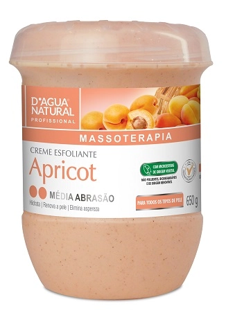 Creme Esfoliante Apricot Média 650g D'Agua Natural