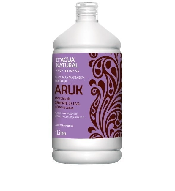 óleo Aruk Para Massagem Semente De Uva E Cereja 1l Dágua Natural