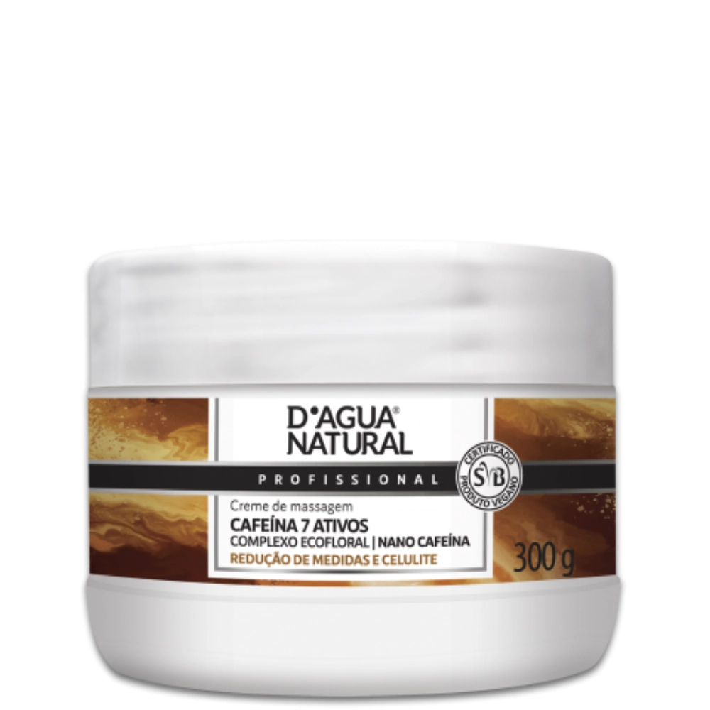 Creme De Massagem Cafeína Com 7 Ativos Dágua Natural
