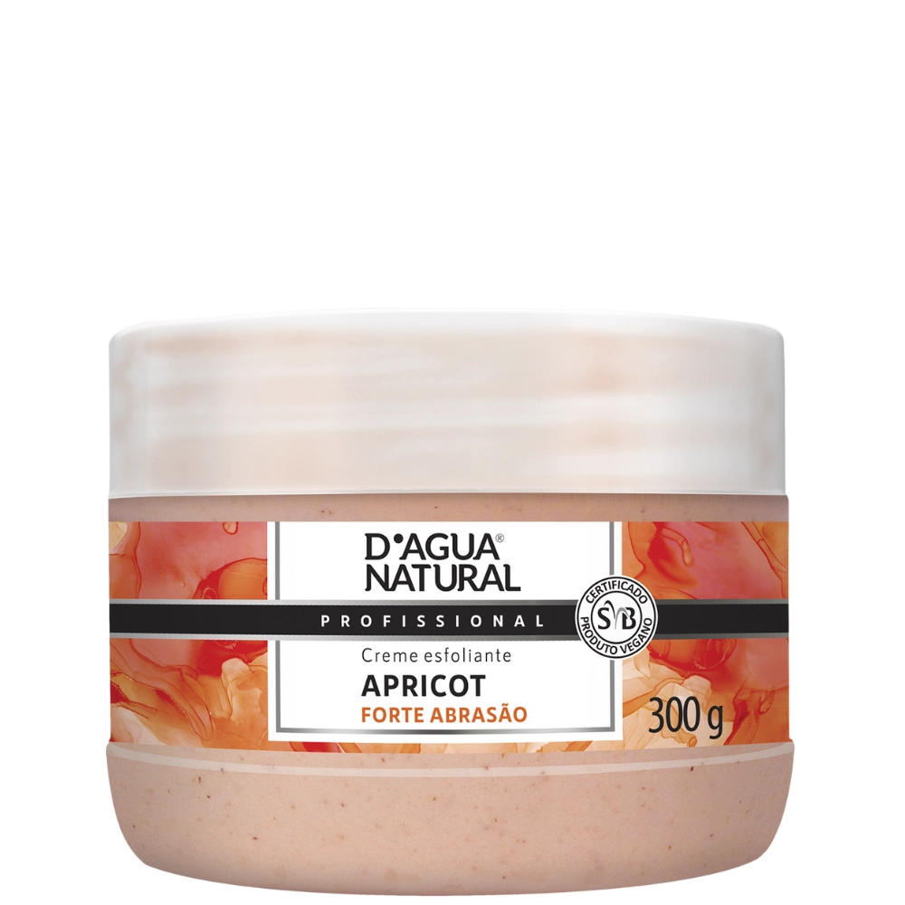 Creme Esfoliante Apricot Forte Abrasão 300g D'agua Natural