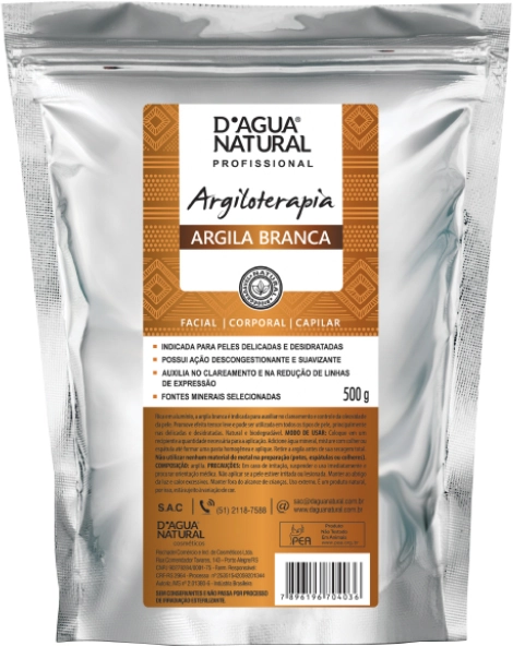 Dagua Nat Argila Branca 500ml Sache