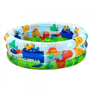 Piscina Inflável Infantil Dino 3 Anéis 28 Litros - Intex