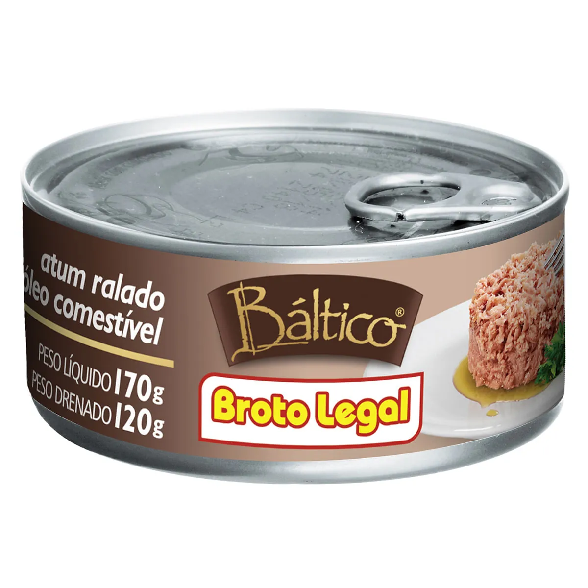 Atum Ralado Em óleo Báltico Lata 120g