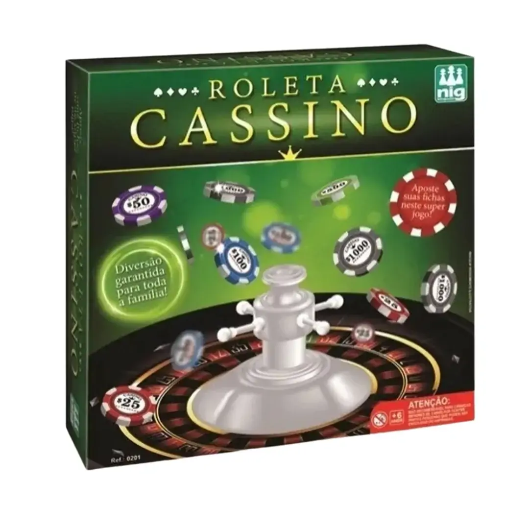 Jogo Infantil de Tabuleiro e Roleta Cassino - Nig