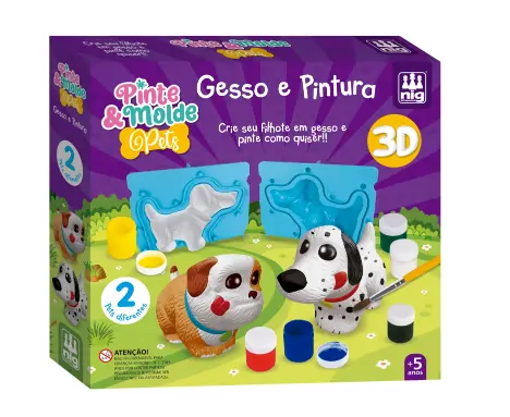 Pinte E Molde Pets Gesso Pint.nig