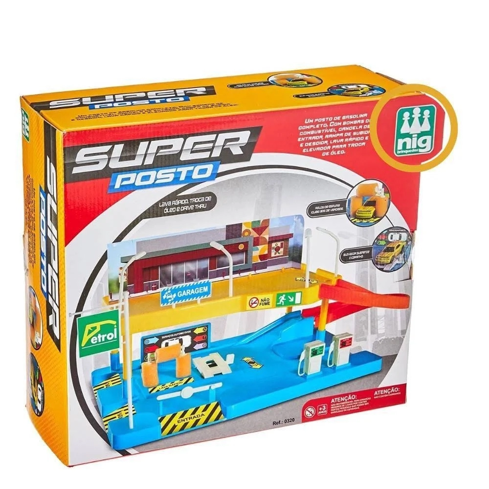 Conjunto - Super Posto e Lava Rápido - Nig Brinquedos