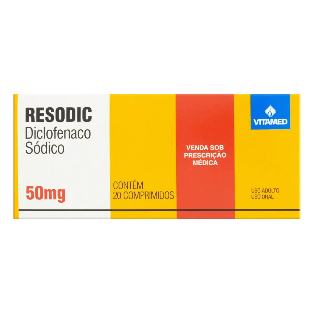Resodic 50mg Vitamed Caixa 20 Comprimidos