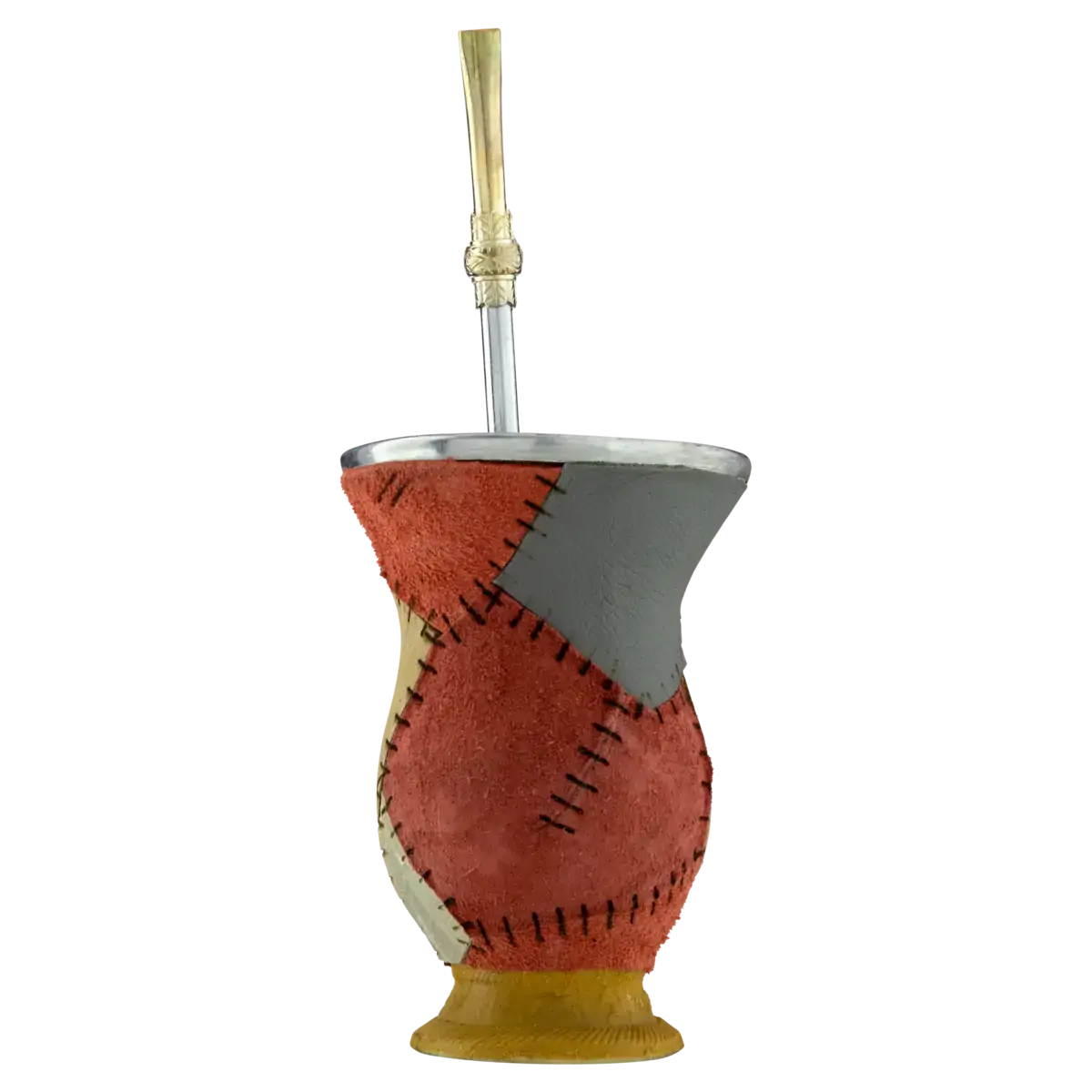 Conjunto Cuia Com Bomba Couro Elb