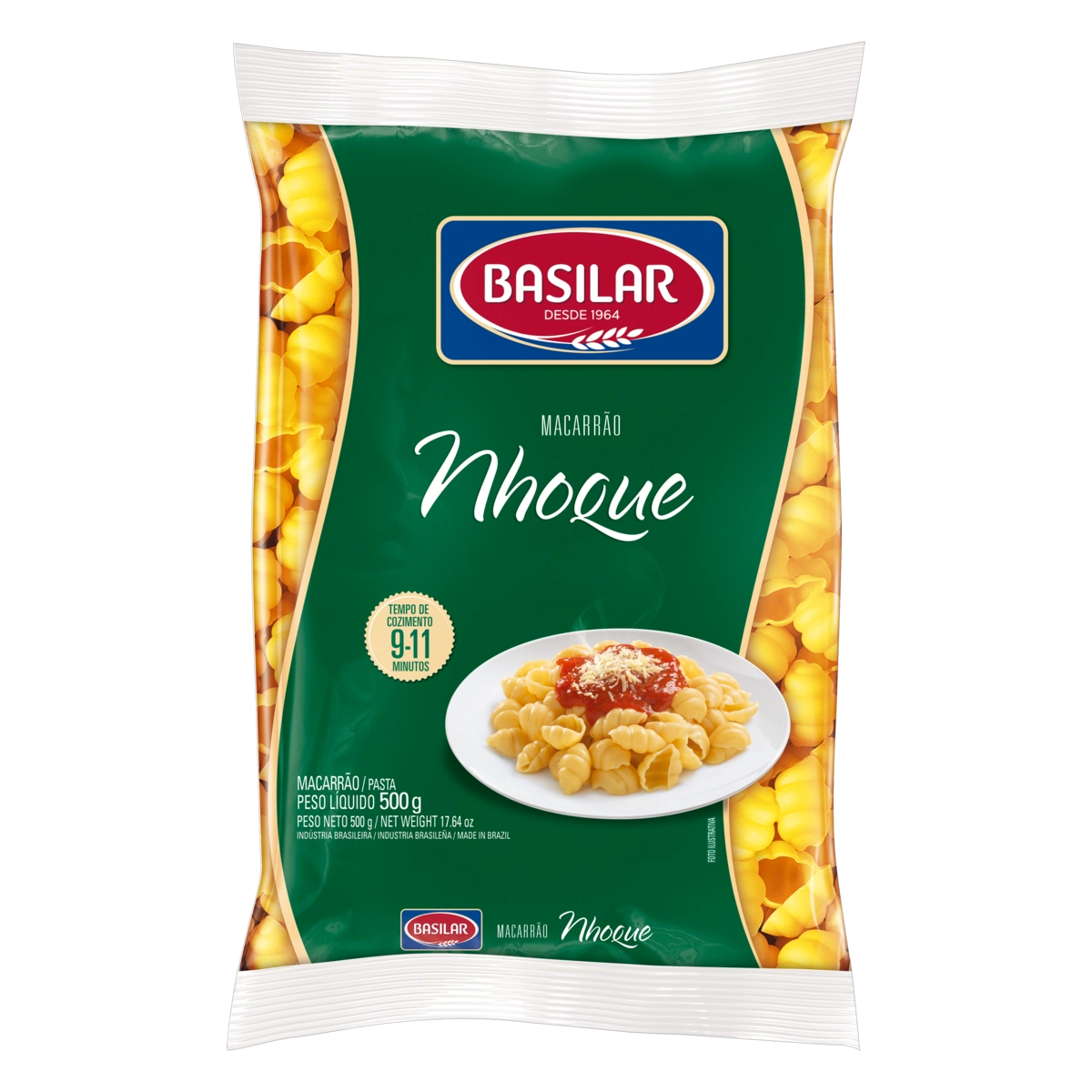 Macarrão De Sêmola Nhoque Basilar Pacote 500g