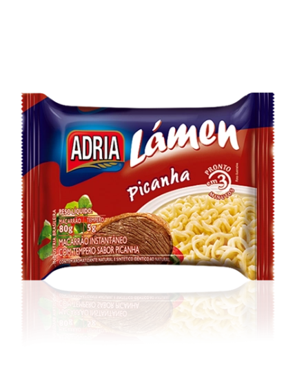 Macarrão Instantâneo Lámen Picanha Adria Pacote 85g