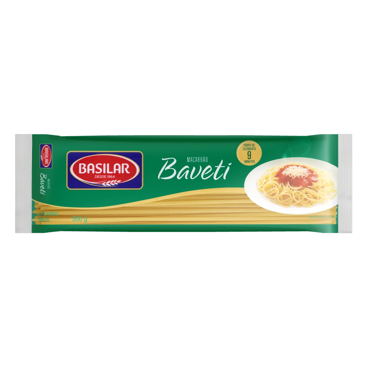 Macarrão Semolado Bavette Basilar Pacote 400g