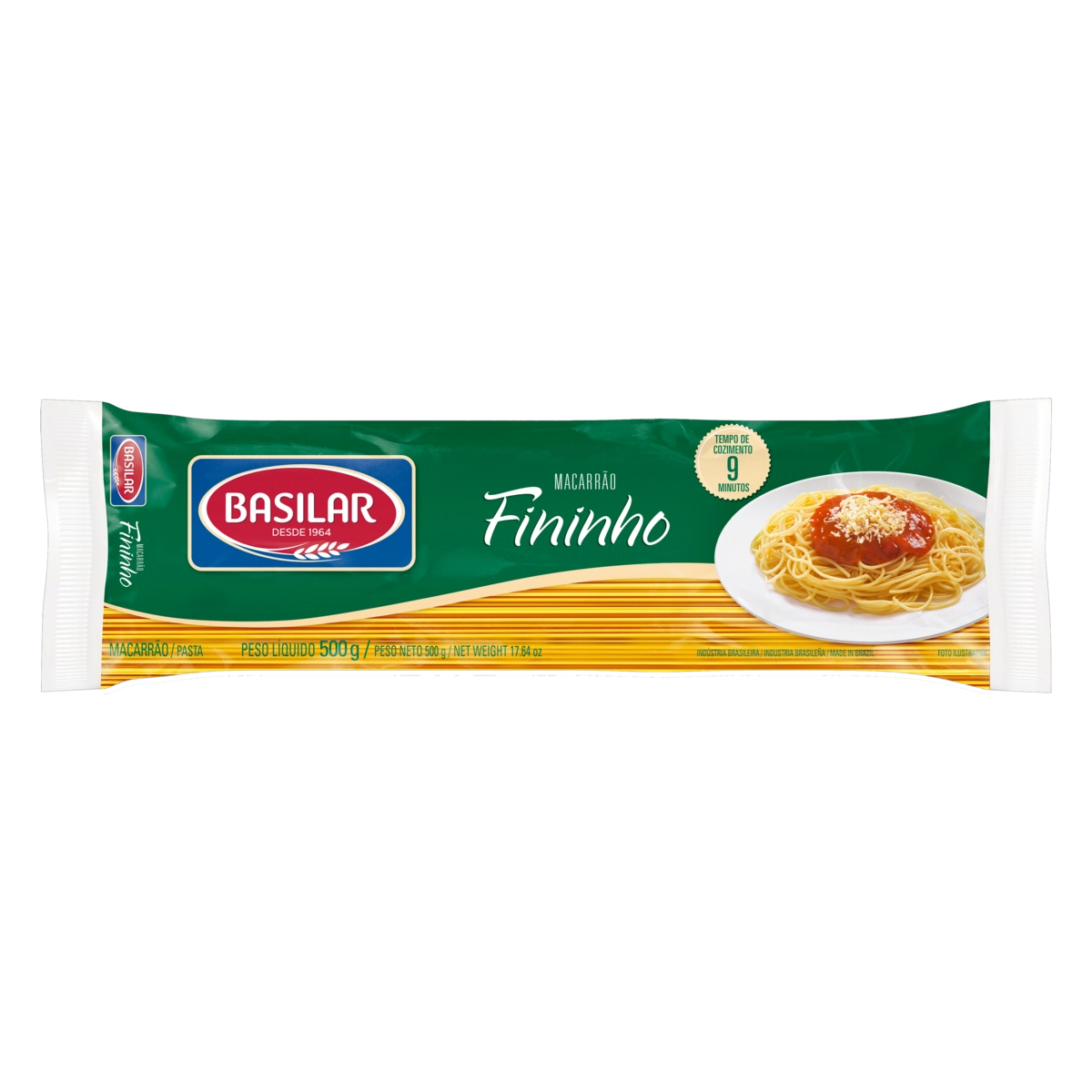 Macarrão Semolado Fininho Basilar Pacote 400g