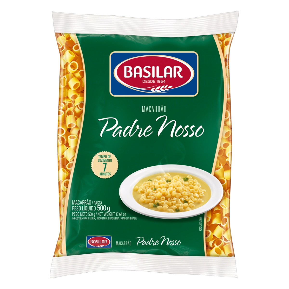 Macarrão Semolado Padre Nosso Basilar Pacote 400g