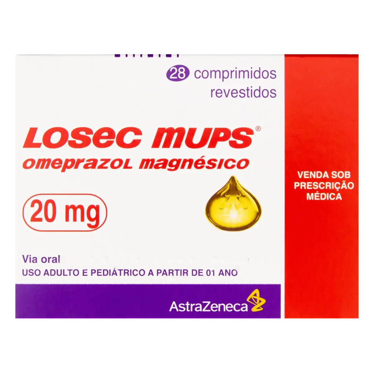 Losec Mups 20mg Astrazeneca Caixa 28 Comprimidos Revestidos