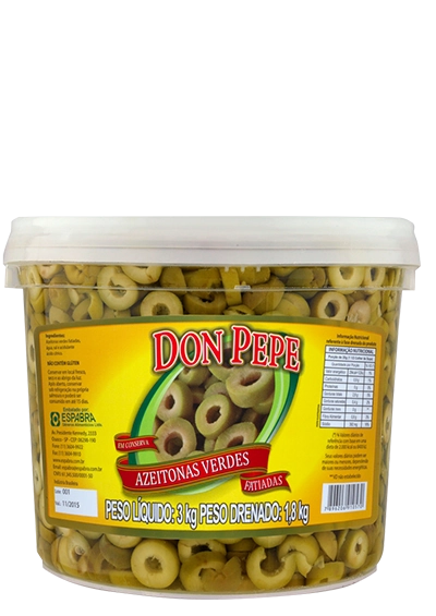 Azeitona Verde Fatiada Don Pepe 1,8 Kg