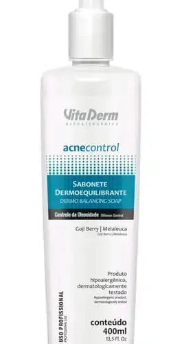 Sabonete Facial Vitaderm Dermo Equilibrante Acne Control 400ml
