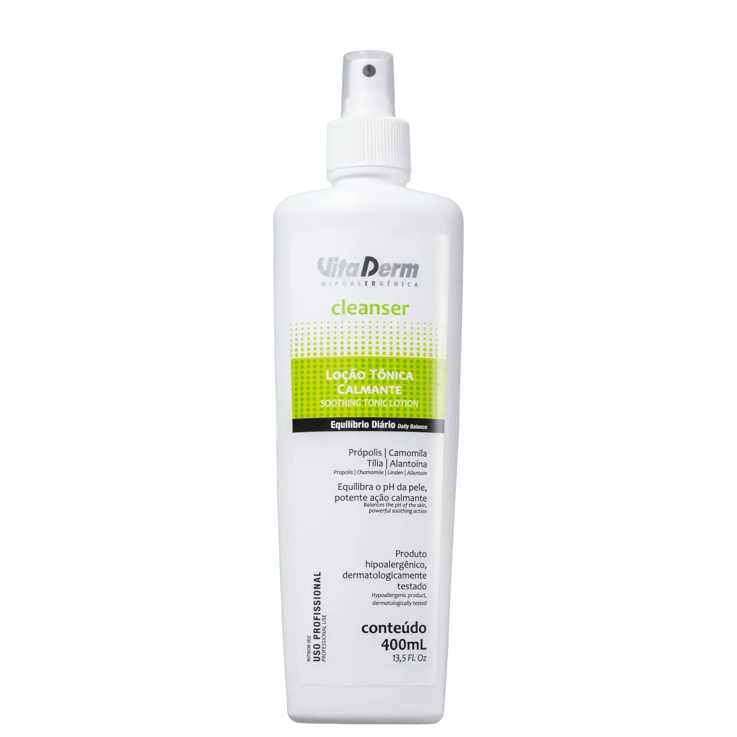 Loção Tônica Calmante Cleanser 400ml, Vitaderm