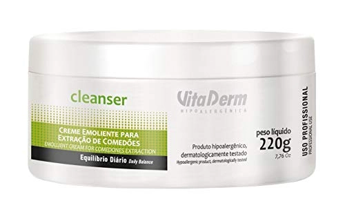 Creme Emoliente Para Extração De Comedões Cleanser 220g, Vitaderm