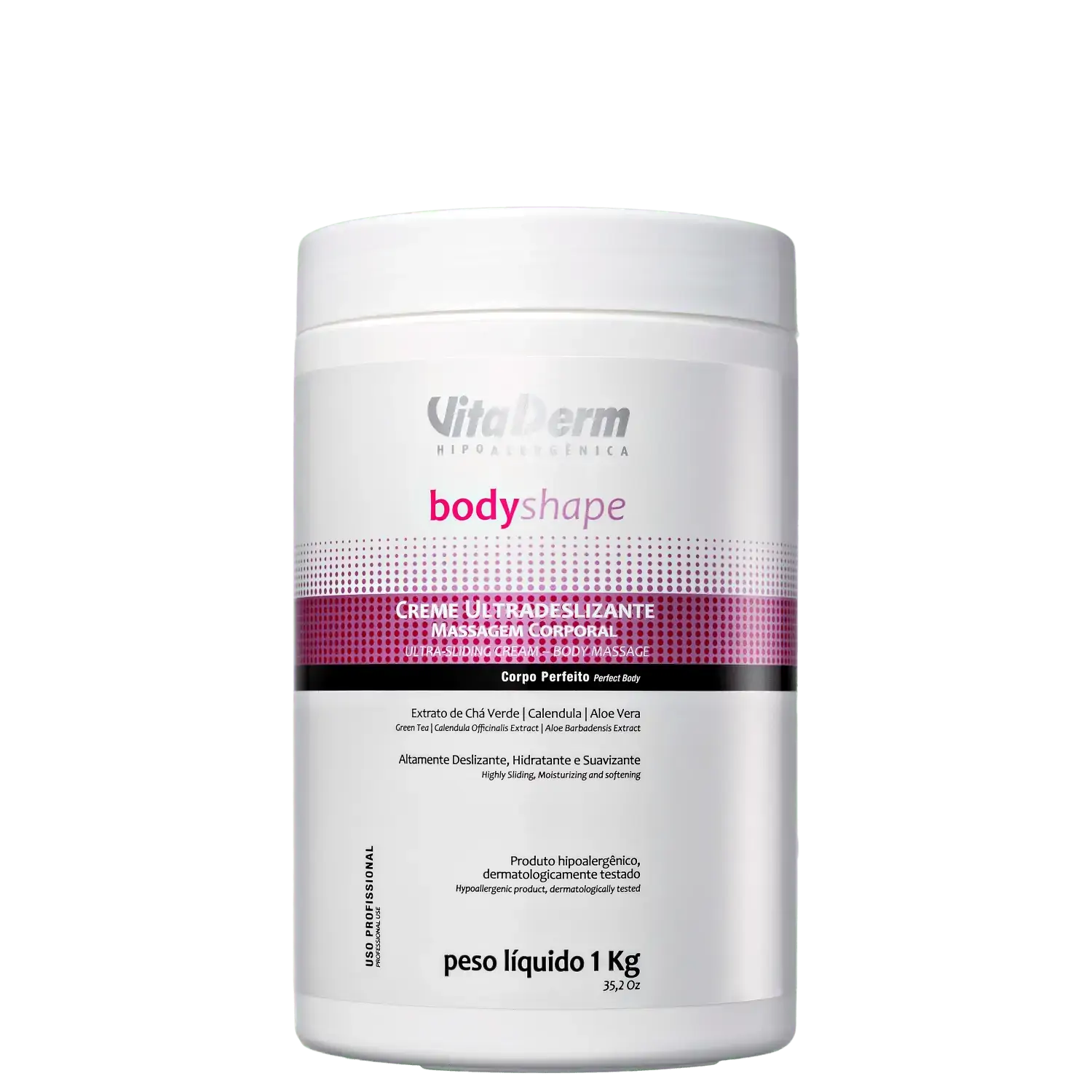 Creme P/massagem Vitaderm Ultradeslizante Body Shape 1 Kg