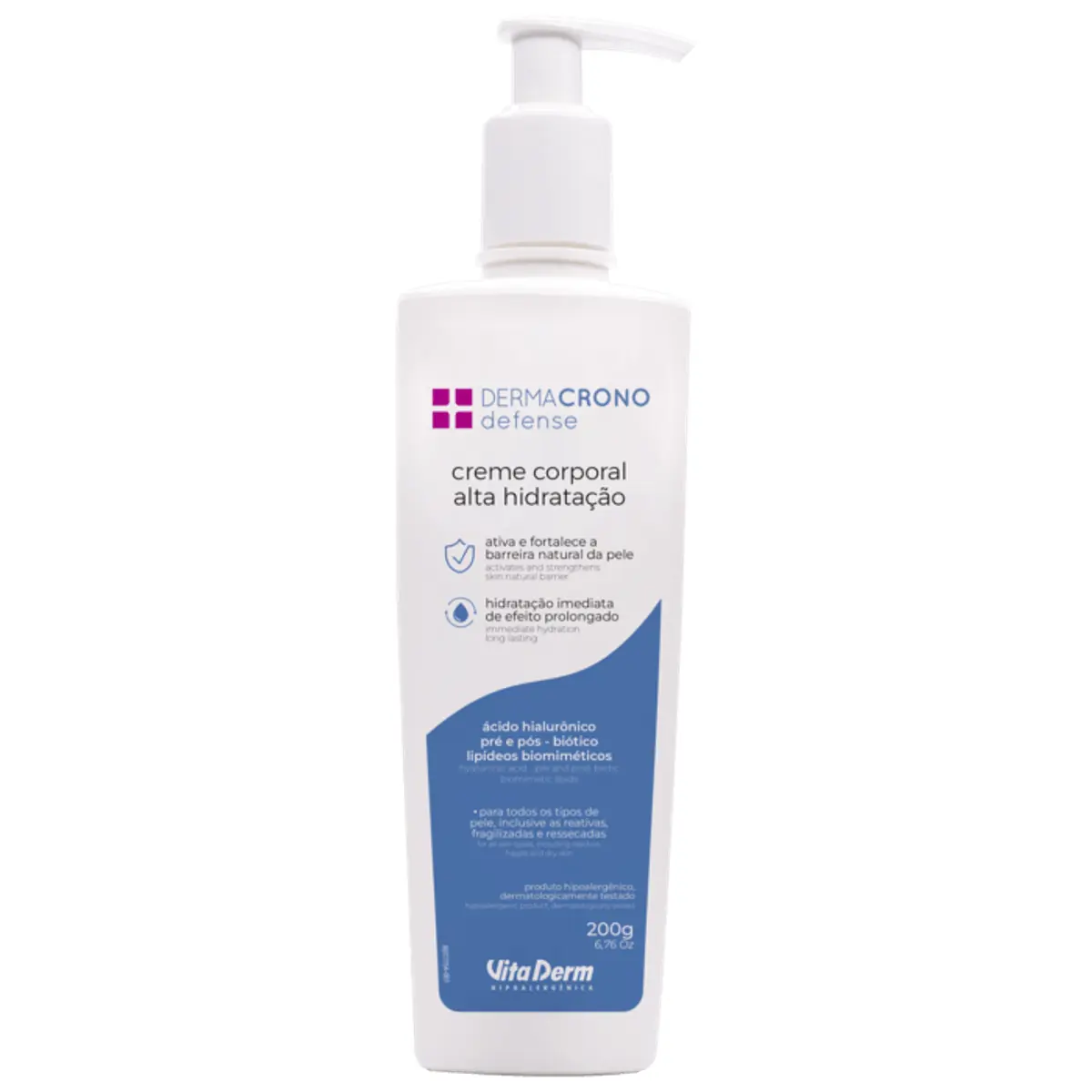 CREME CORPORAL ALTA HIDRATACAO DERMACRONO DEFENSE 200G