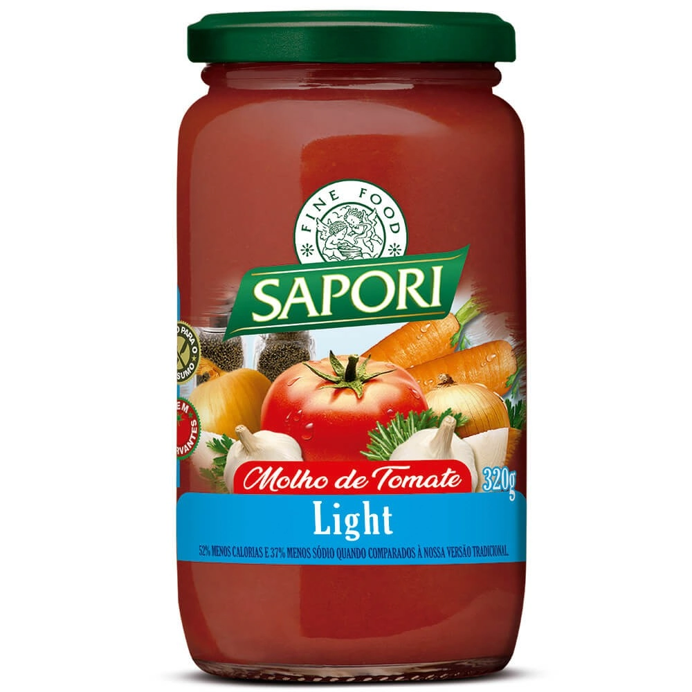 Molho De Tomate Light Sapori 320g
