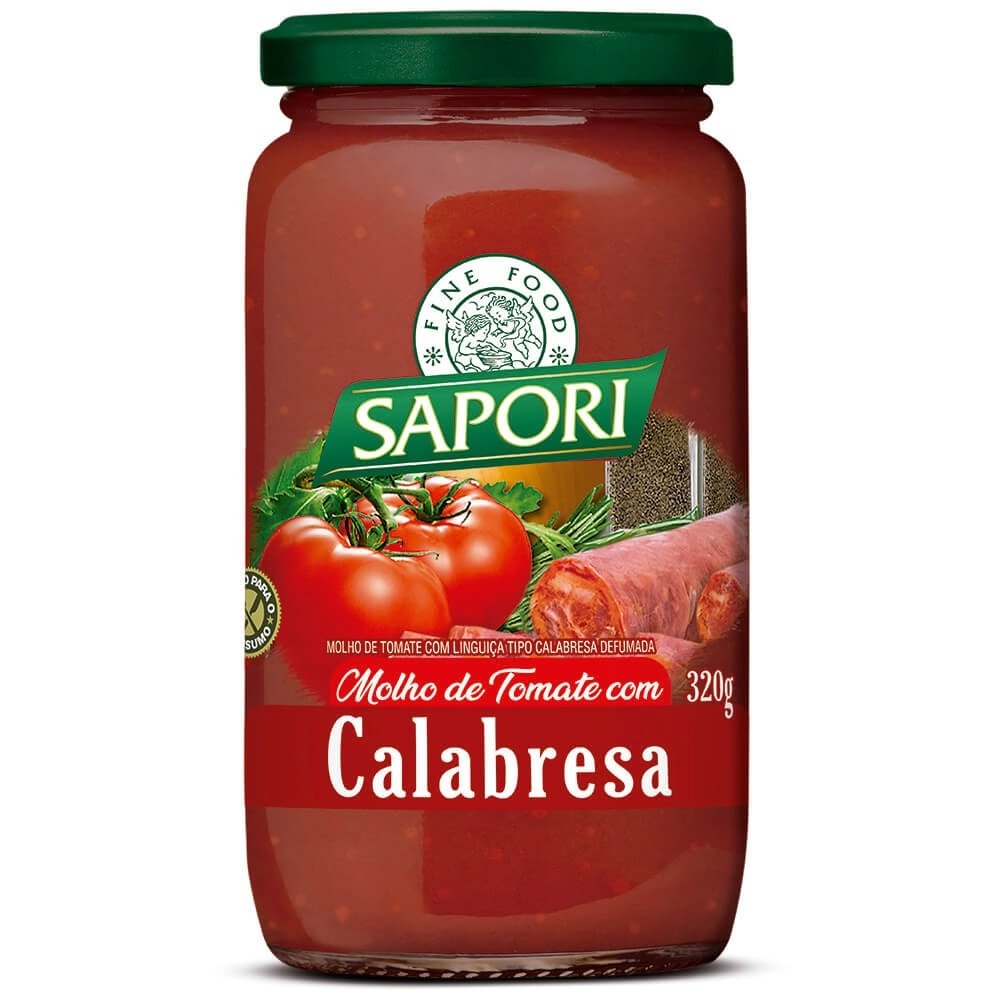 Molho De Tomate Com Calabresa Sapori 320g