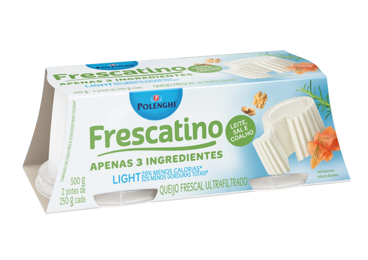 Queijo Frescal Ultrafiltrado Light Polenghi Frescatino Pote 500g 2 Unidades