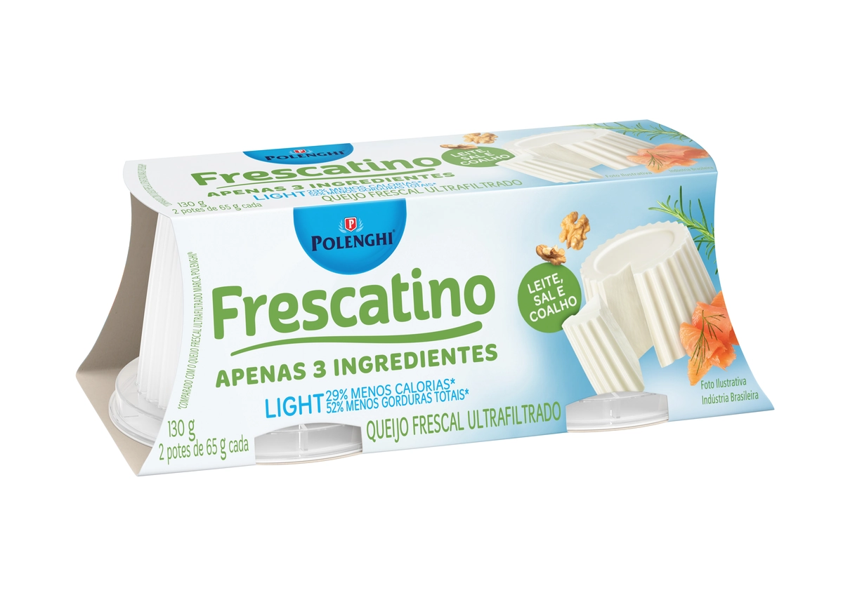 Queijo Minas Frescal Light FRESCATINO 130g com 2 Unidades