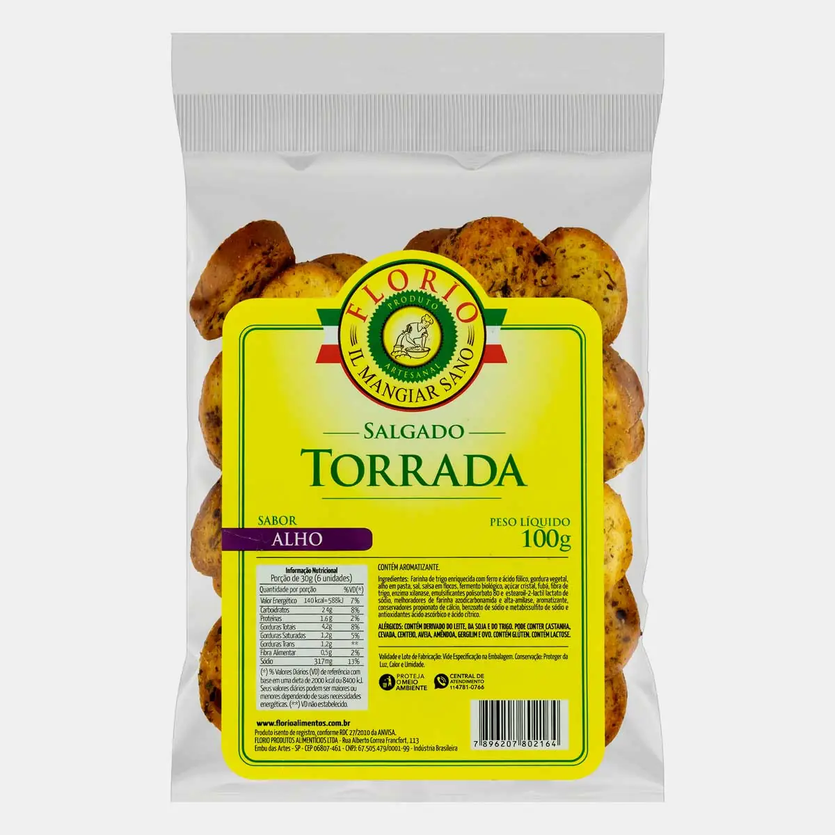 Torrada Sabor Alho FLÓRIO 100g