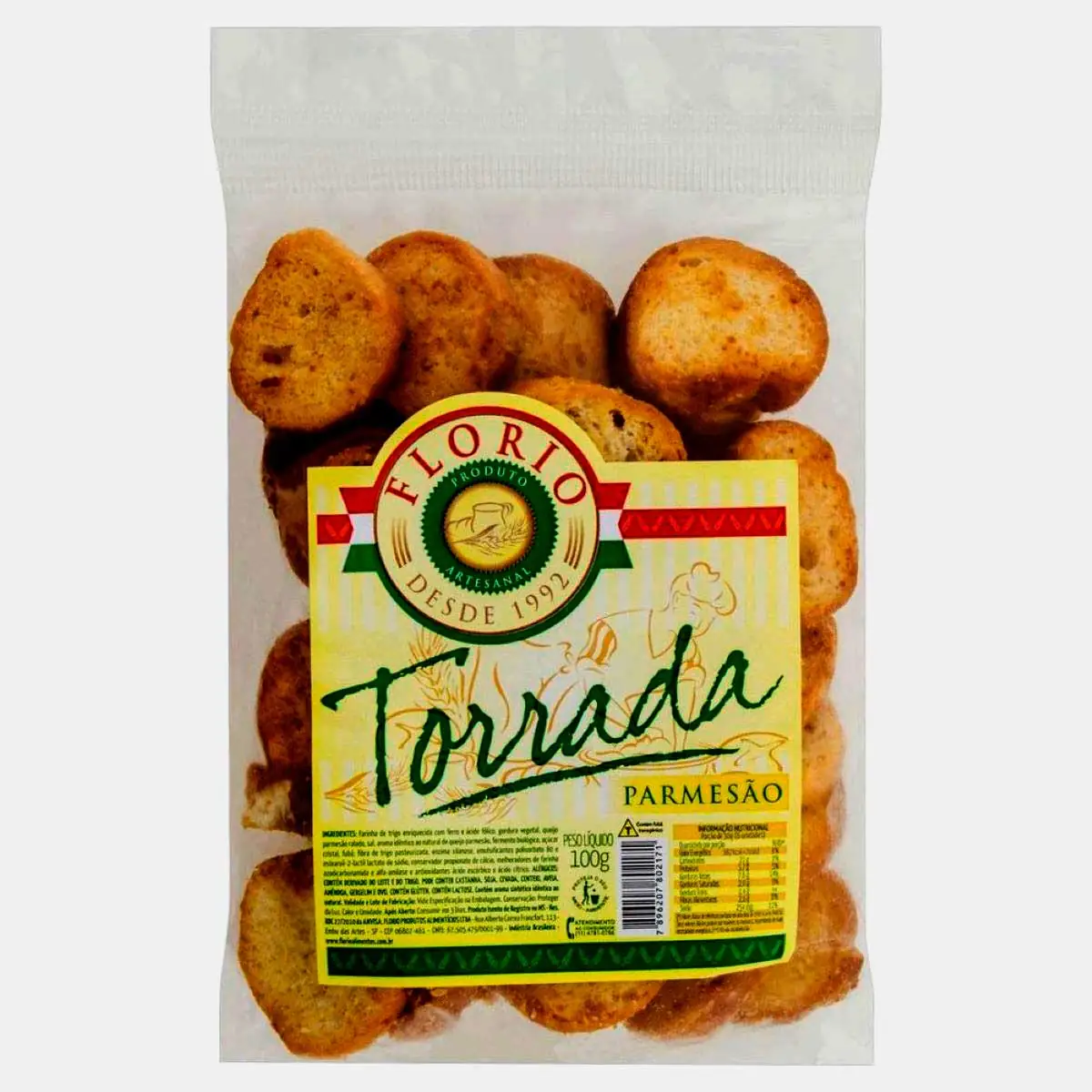 Torrada Sabor Parmesão FLORIO 100g