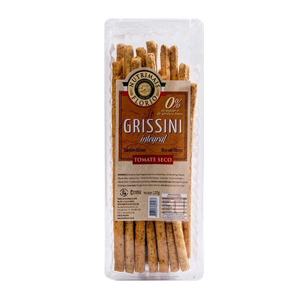 Grissini Integral Tomate Seco Florio Pacote 120g