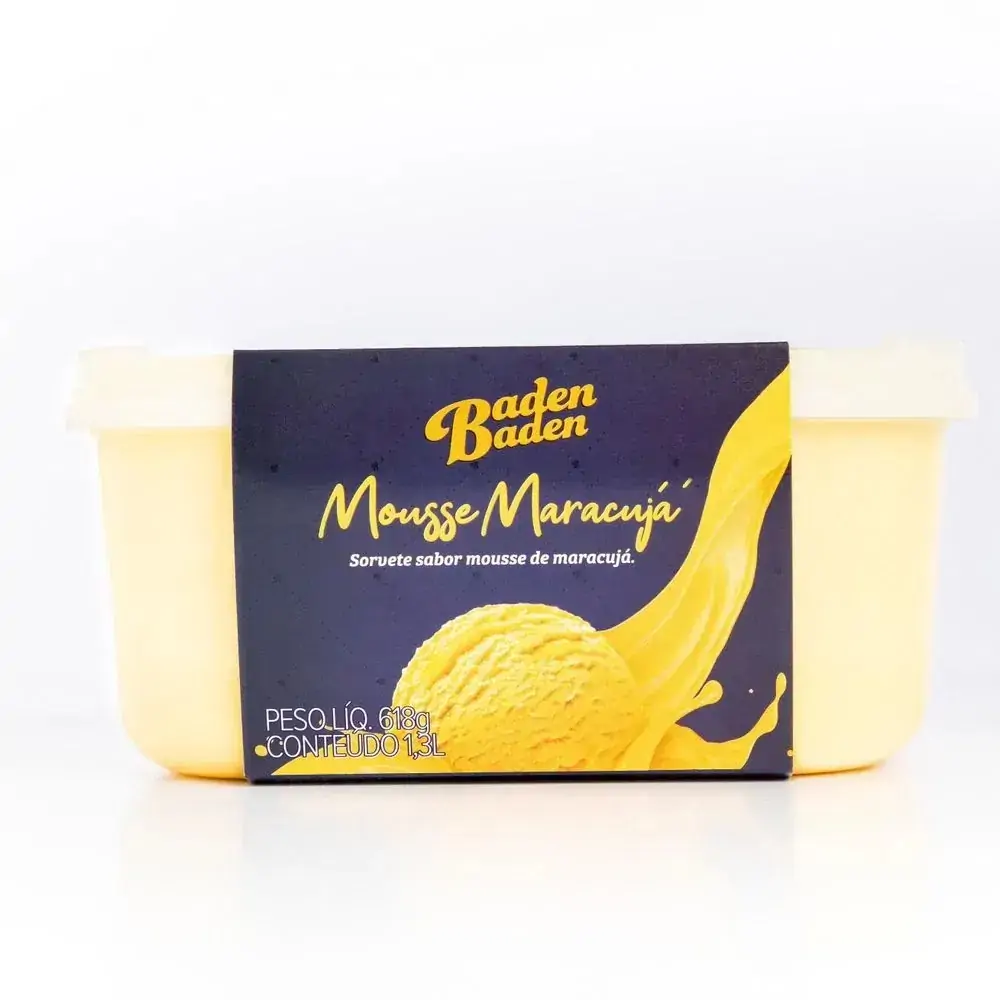 Sorvete Mousse Maracujá Baden Baden Pote 1,3l