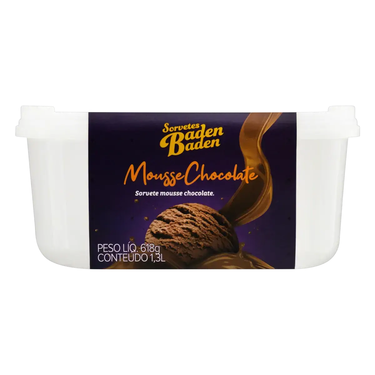 Sorvete Mousse Chocolate Baden Baden Pote 1,3l