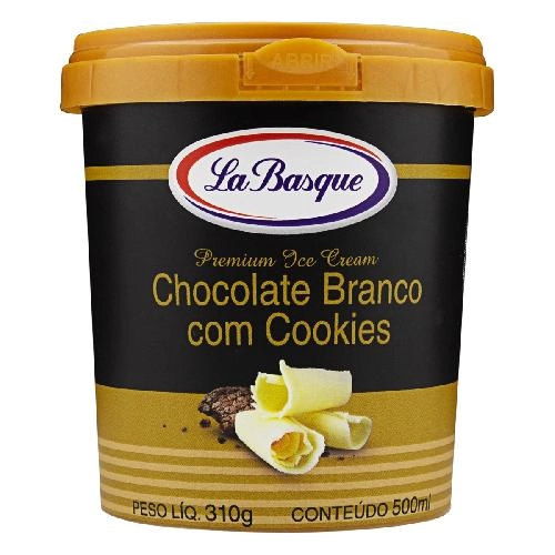 Sorvete La Basque Choc.branco 500ml