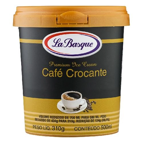 Sorvete LA BASQUE Café Crocante 500ml