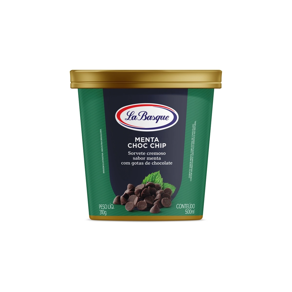Sorvete Menta Choc Chip LA BASQUE Pote 500ml